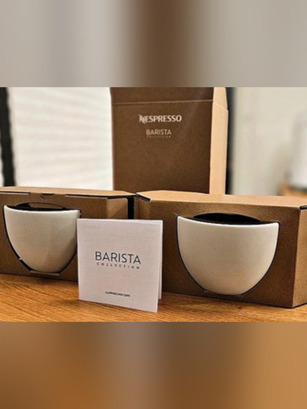 NIB Nespresso Barista Collection Large 2-Cup Drinkware Set